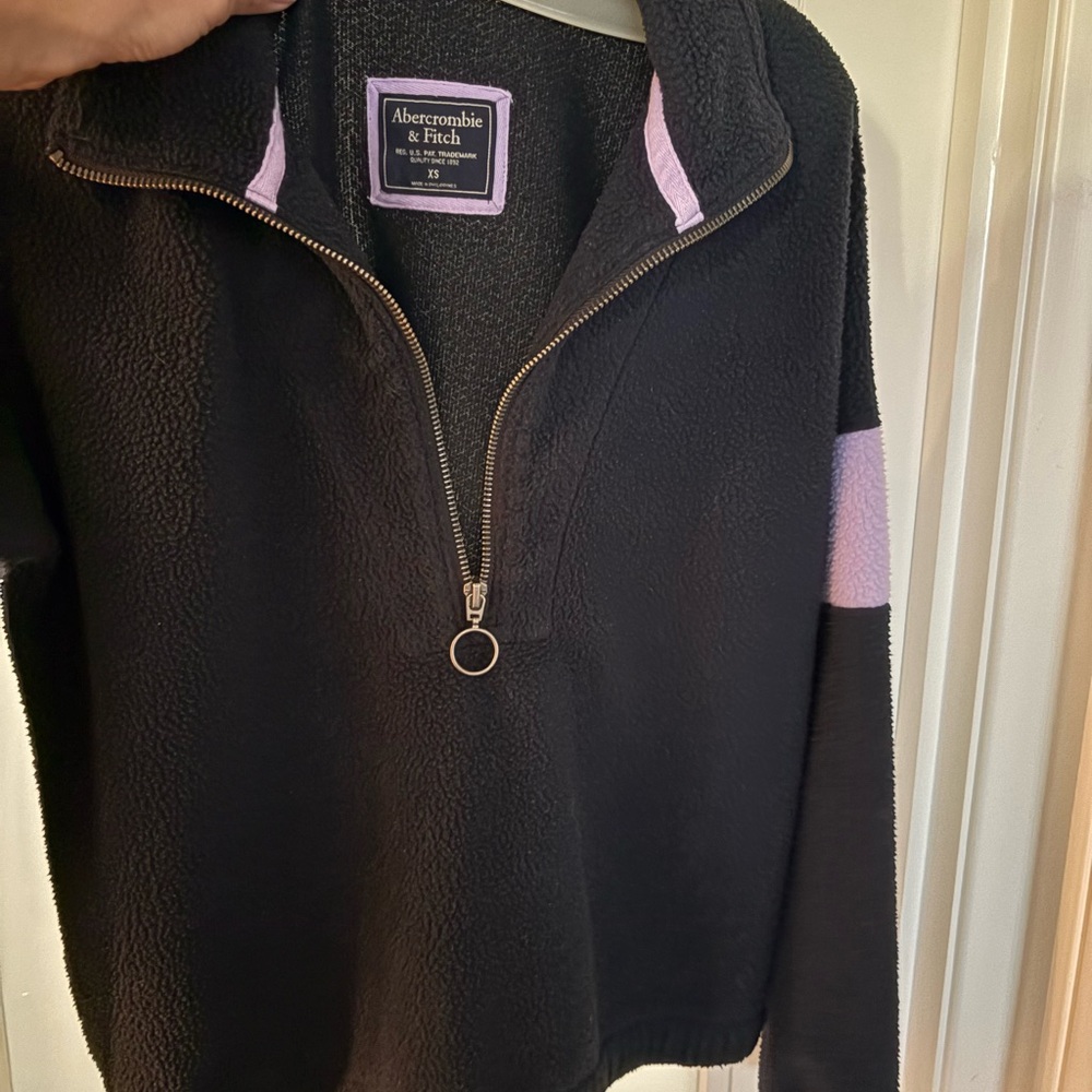 Abercrombie & Fitch Blue and Purple Teddy Fleece Jacket